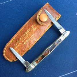 Albion Cutlery Co gentleman’s knife w/ Leather Pouch