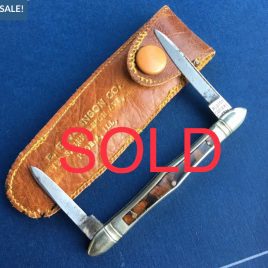 Albion Cutlery Co gentleman’s knife w/ Leather Pouch
