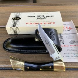 Case Shark Tooth 7 dot (1973) lockback knife w/ box & sheath