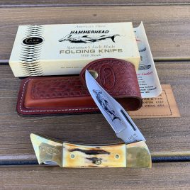 Case Hammerhead Stag Lockback (1980) Hunter w/ sheath & box