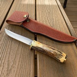 Case XX SS USA 9 Dot (1981) Stag 5300 Apache Fixed Blade Knife