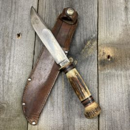 c. 1920s Marbles Gladstone 6” Stag Ideal Hunting Knife