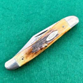 Case XX USA 1977 52087 SS Blue Scroll Stag Serpentine Jack Knife