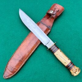 RARE 1911 Transition Marbles Ideal 8″ Stag handle knife