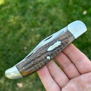 1920 - 40 Case Tested XX 6265 Bomb Shield Green Bone Hunter