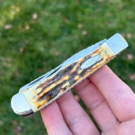 Case XX USA 1986 3254 Custom Filework Stag Trapper