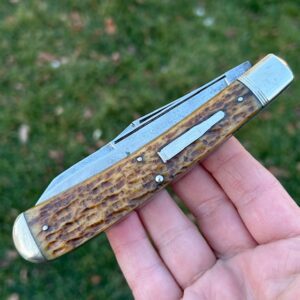 c. 1920's Remington Bullet Hunter Trader Trapper Bone Folding Knife