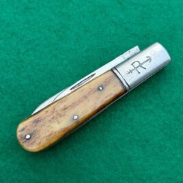 Early J. Russell Barlow 2 Blade Smooth Bone Pocket Knife