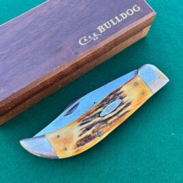Case XX USA 5172 Bulldog with stag and wood box