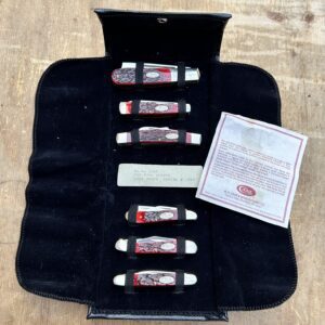 Case 1987 Red Bone Set - 6 Knives - Razor, Trapper, etc.