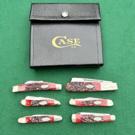 Case 1987 Red Bone Set – 6 Knives – Razor, Trapper, etc.