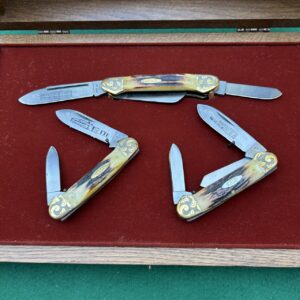 Case XX SS USA 10 Dot (1980) Stag 75th Anniversary Canoe Set