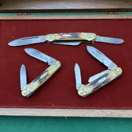Case XX SS USA 10 Dot (1980) Stag 75th Anniversary Canoe Set