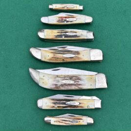 Case XX Stainless USA 4 Dot (1976) Stag Razor Edge 7 Knife Set