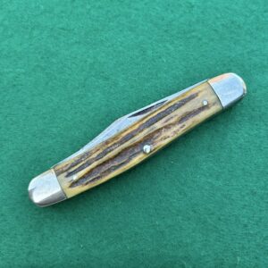 c. 1940's KA-BAR Stockman Geniune Stag Pocket Knife