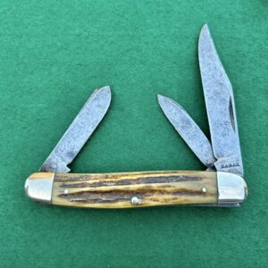 c. 1940's KA-BAR Stockman Geniune Stag Pocket Knife